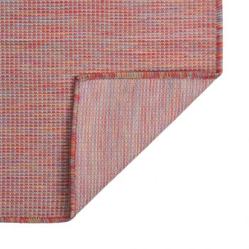 Outdoor-Teppich Flachgewebe 100x200 cm Rot