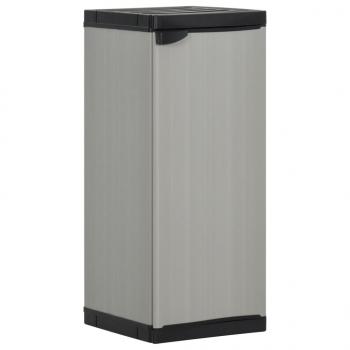 ARDEBO.de - Garten-Lagerschrank mit 1 Boden Grau und Schwarz 35x40x85 cm