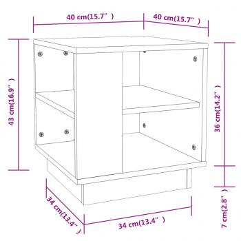 Couchtisch Sonoma-Eiche 40x40x43 cm Holzwerkstoff