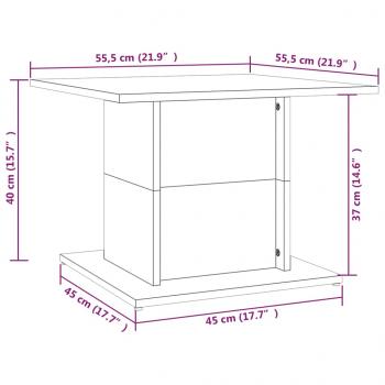 Couchtisch Schwarz 55,5x55,5x40 cm Holzwerkstoff