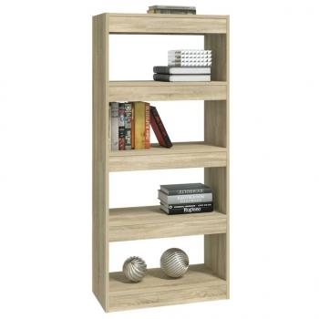 Bücherregal/Raumteiler Sonoma-Eiche 60x30x135 cm Holzwerkstoff