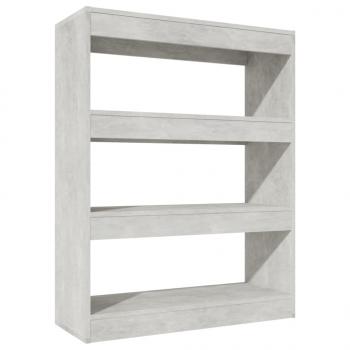 Bücherregal/Raumteiler Betongrau 80x30x103 cm Holzwerkstoff