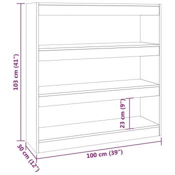 Bücherregal/Raumteiler Weiß 100x30x103 cm