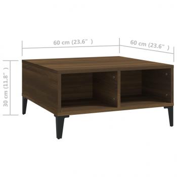 Couchtisch Braun Eichen-Optik 60x60x30 cm Holzwerkstoff