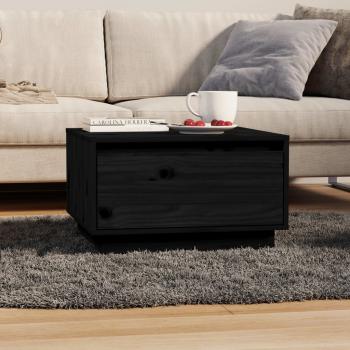 ARDEBO.de - Couchtisch Schwarz 55x56x32 cm Massivholz Kiefer