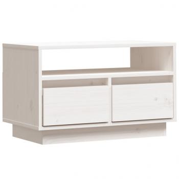 TV-Schrank Weiß 60x35x37 cm Massivholz Kiefer