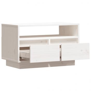 TV-Schrank Weiß 60x35x37 cm Massivholz Kiefer