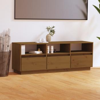 ARDEBO.de - TV-Schrank Honigbraun 140x37x50 cm Massivholz Kiefer