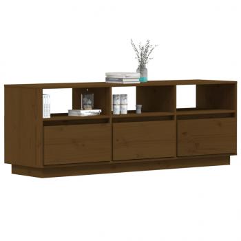 TV-Schrank Honigbraun 140x37x50 cm Massivholz Kiefer