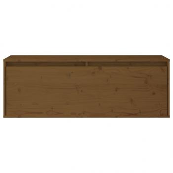 Wandschrank Honigbraun 100x30x35 cm Massivholz Kiefer