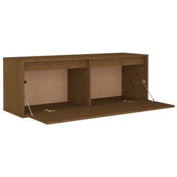 Wandschrank Honigbraun 100x30x35 cm Massivholz Kiefer