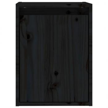 Wandschrank Schwarz 30x30x40 cm Massivholz Kiefer