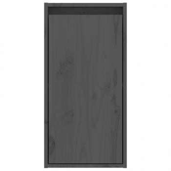 Wandschrank Grau 30x30x60 cm Massivholz Kiefer