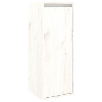 Wandschrank Weiß 30x30x80 cm Massivholz Kiefer