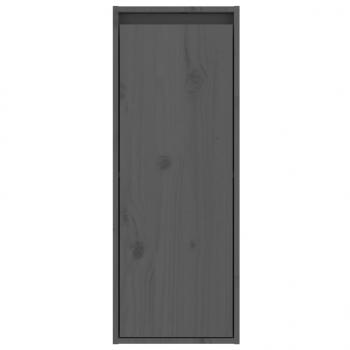 Wandschrank Grau 30x30x80 cm Massivholz Kiefer