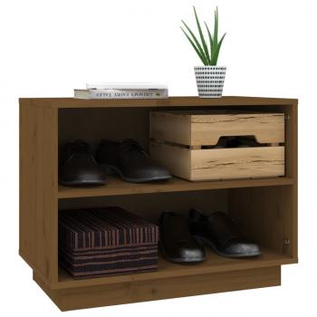 Schuhschrank Honigbraun 60x34x45 cm Massivholz Kiefer