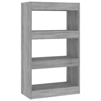 Bücherregal/Raumteiler Grau Sonoma 60x30x103 cm Holzwerkstoff