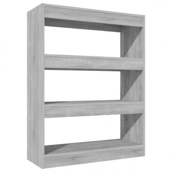 Bücherregal/Raumteiler Grau Sonoma 80x30x103 cm Holzwerkstoff