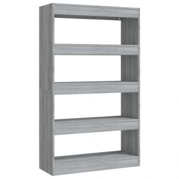 Bücherregal/Raumteiler Grau Sonoma 80x30x135 cm Holzwerkstoff