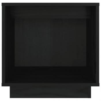 Nachttische 2 Stk. Schwarz 40x30x40 cm Massivholz Kiefer