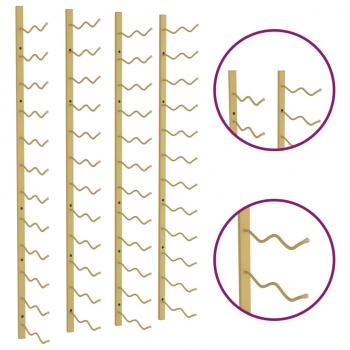 Wand-Weinregal für 24 Flaschen 2 Stk. Golden Eisen