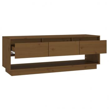 TV-Schrank Honigbraun 110,5x34x40 cm Massivholz Kiefer