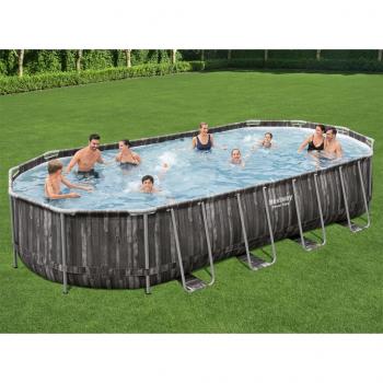 ARDEBO.de - Bestway Swimmingpool-Set Oval 7,32x3,66x1,22 m