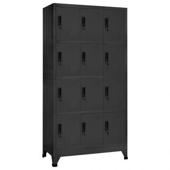 ARDEBO.de - Schließfachschrank Anthrazit 90x45x180 cm Stahl