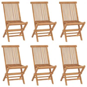 ARDEBO.de - Klappbare Gartenstühle 6 Stk. Massivholz Teak