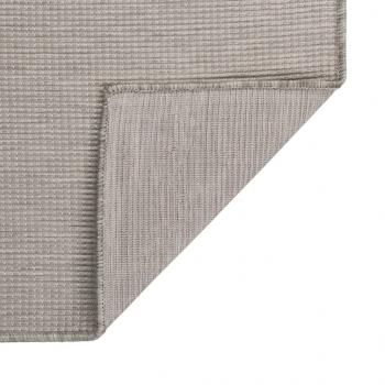 Outdoor-Teppich Flachgewebe 140x200 cm Taupe