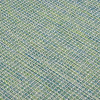 Outdoor-Teppich Flachgewebe 140x200 cm Türkis