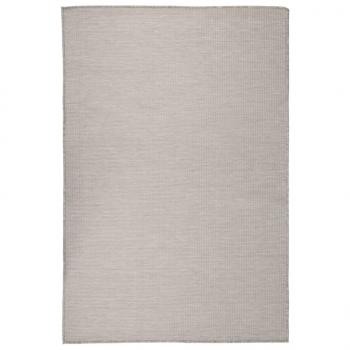 ARDEBO.de - Outdoor-Teppich Flachgewebe 120x170 cm Taupe