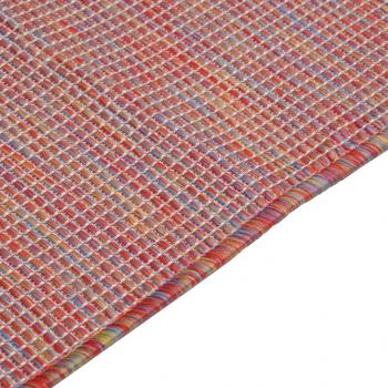 Outdoor-Teppich Flachgewebe 140x200 cm Rot