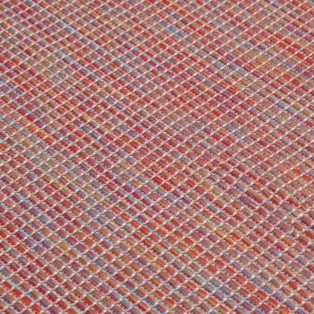 Outdoor-Teppich Flachgewebe 140x200 cm Rot