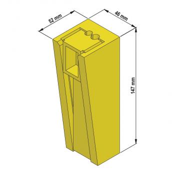 ARDEBO.de Lapp 52026020 Rundkabelkeilklemmen, RKK 01, gelb