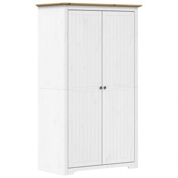 Kleiderschrank BODO Weiß und Braun 99x53,5x173 cm Kiefernholz