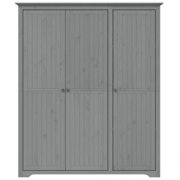 Kleiderschrank BODO Grau 151,5x52x176,5 cm Massivholz Kiefer