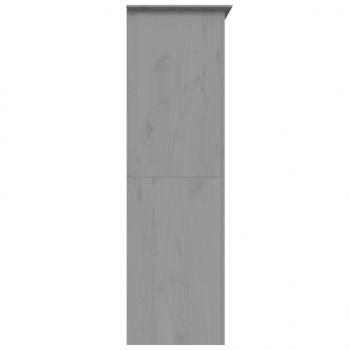 Kleiderschrank BODO Grau 151,5x52x176,5 cm Massivholz Kiefer