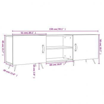 TV-Schrank Grau Sonoma 150x30x50 cm Holzwerkstoff