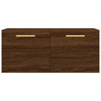 Wandschrank Braun Eichen-Optik 80x36,5x35 cm Holzwerkstoff