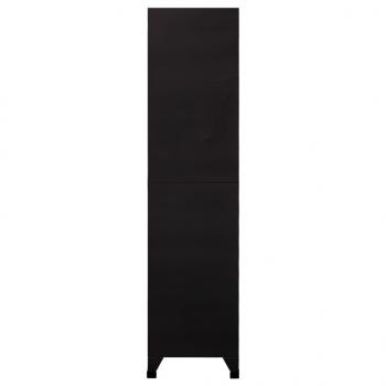 Schließfachschrank Schwarz 90x45x180 cm Stahl