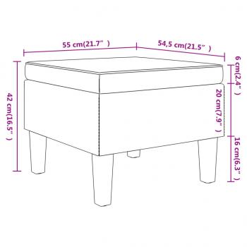 Hocker mit Holzbeinen Weinrot Stoff