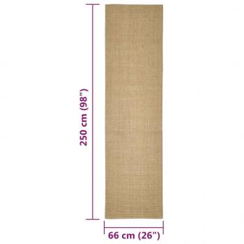 Teppich Natur Sisal 66x250 cm