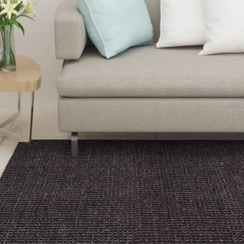 ARDEBO.de - Teppich Natur Sisal 80x300 cm Schwarz