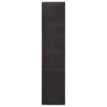 Teppich Natur Sisal 80x350 cm Schwarz