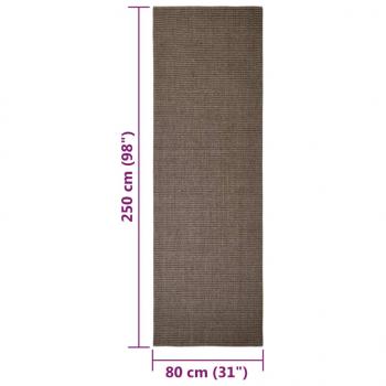 Teppich Natur Sisal 80x250 cm Braun