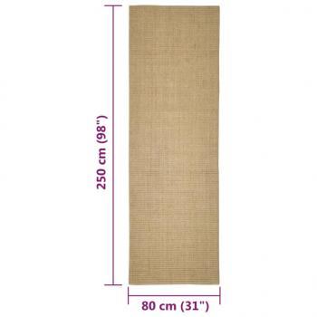 Teppich Natur Sisal 80x250 cm