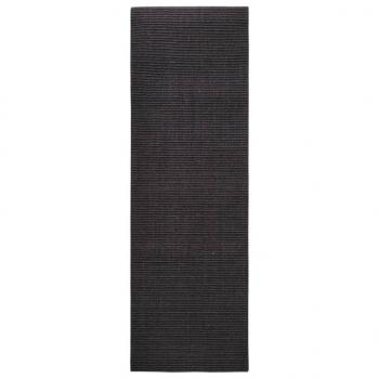 Teppich Natur Sisal 80x250 cm Schwarz