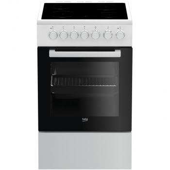 ARDEBO.de Beko FSM57100GW Elektro-Herd mit Glaskeramikkochfeld, 50 cm breit, 55l, SteamShine, weiß