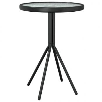 3-tlg. Bistro-Set Stahl Schwarz